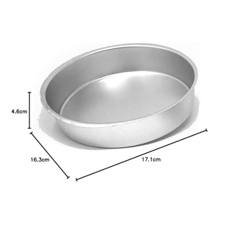 Hazel Aluminium Round Shape Cake Mould Silver Small