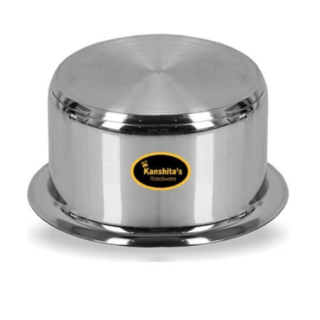 Kanshitas Rasoiware Stainless Steel Induction Bottom Patila Tope Pot Induction & Gas Stove 4 Liter