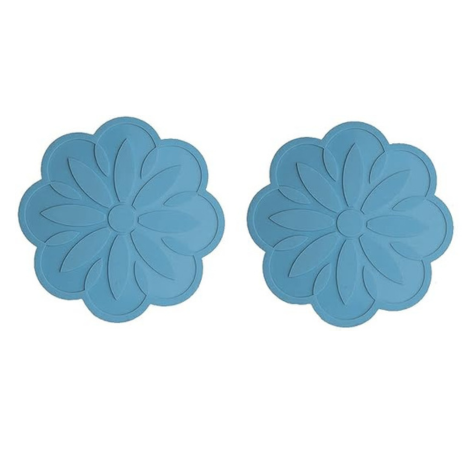 P-Plus International Set Silicone Pot Holders Trivet Mat Jar Opener Spoon Rest Kitchen (Pack of 2 Peacock)