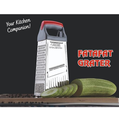 Ajanta Stainless Steel Slicer and Grater for Kitchen Silver