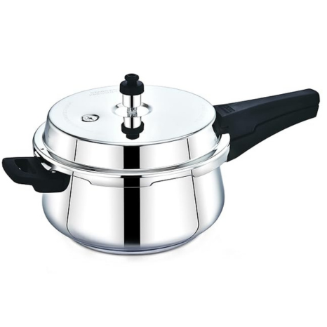 Praylady Stainless Steel Pressure Cooker with Outer Lid Pressure Cooker Capacity 3.5 Litre Silver