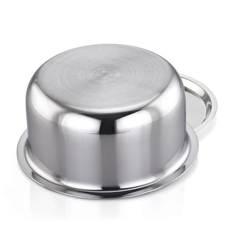 Praylady Stainless Steel Nexon Series Triply Cooking Pot with Lid Capacity 22 cm 4.0 Liter Silver
