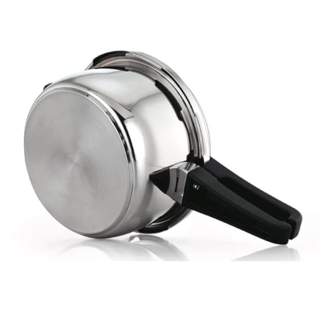 Praylady Stainless Steel Pressure Cooker with Outer Lid Induction Compatible 5 Litre Silver