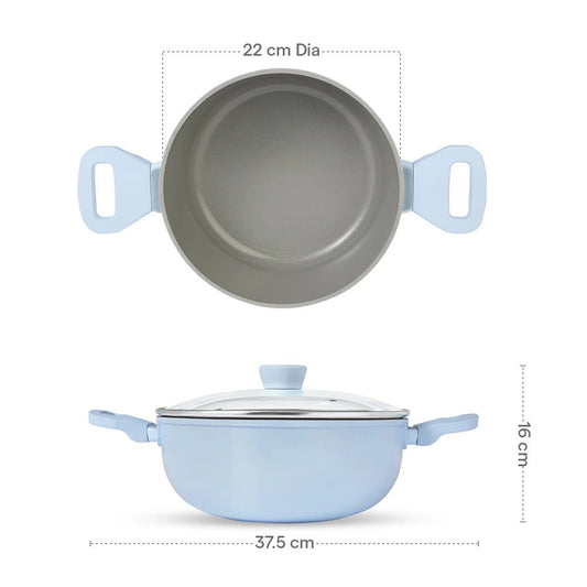 Borosil Vajra Ceramic Casserole 22cm