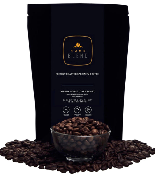 Whole Bean - Vienna Roast (Dark Roast) 100% Arabica - Pack of 250g