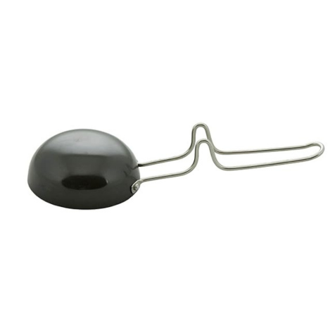 Hazel 2.3 mm Hard Anodised Tadka Pan Aluminium Anodized Vaghariya Pan 185 ml 10 cm Black