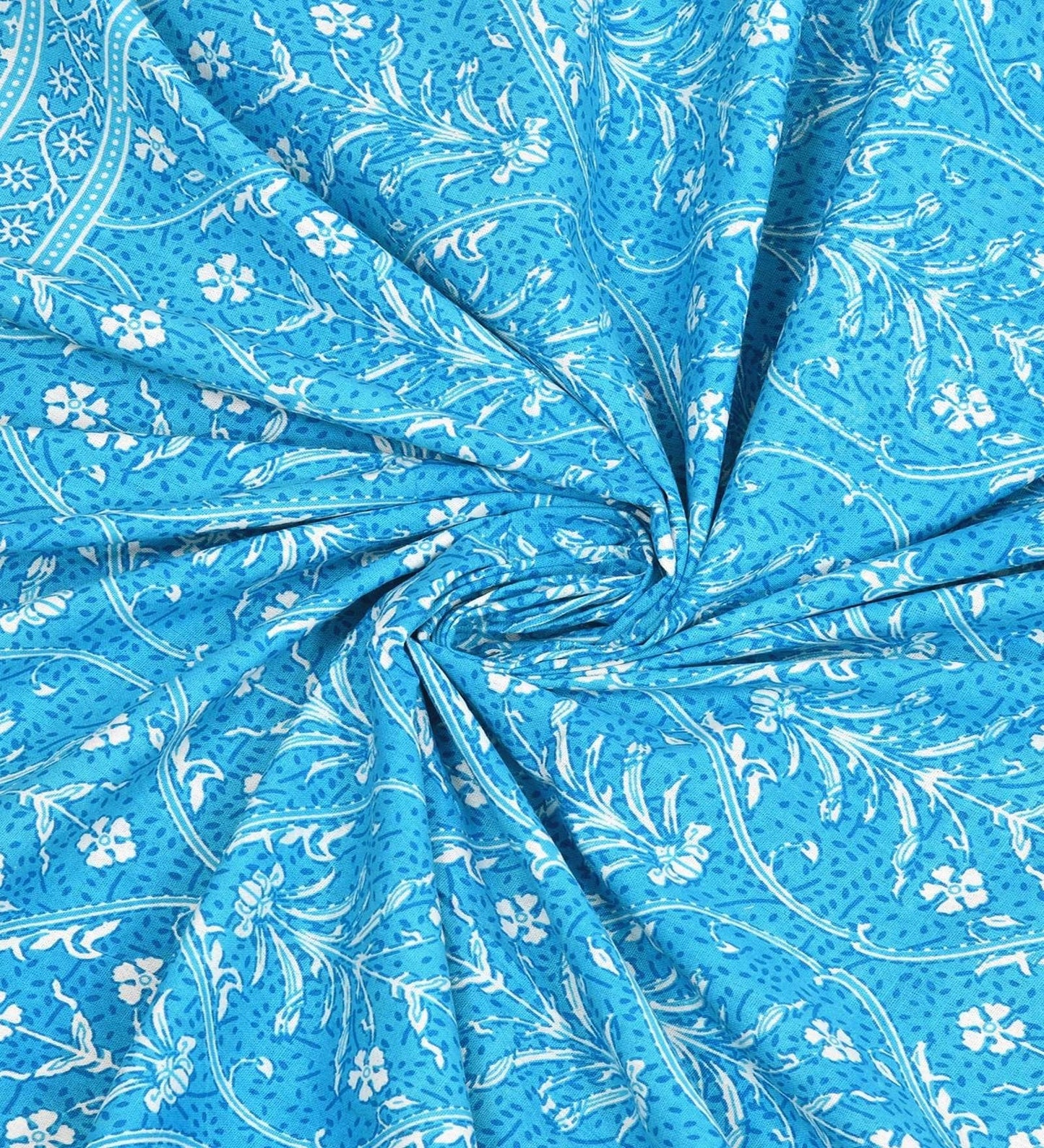 100% Pure Cotton Traditional Printed Bedsheet for Double Bed King Size Bedsheet with 2 Pillow Covers
