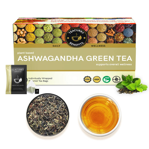 Ashwagandha Green Tea - Helps with Sugar, Stress, Cholesterol