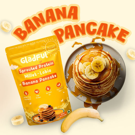 Banana Pancake Mix with sprouted Millets and Lobia Masoor Protein - 150gms