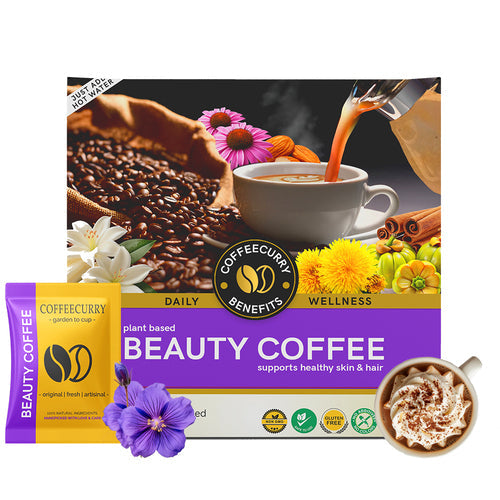 Beauty Coffee Premix - For Glowing Skin, Skin Whitening & Healthy Hair Growth - Coffeecurry
