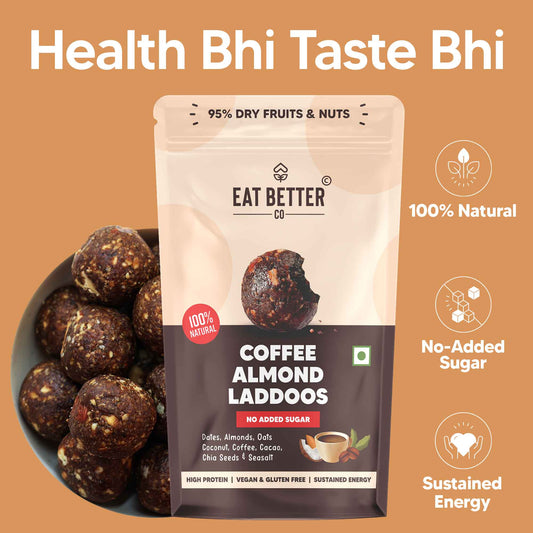 Coffee Almond Laddoos - No Added Sugar | 100% Natural