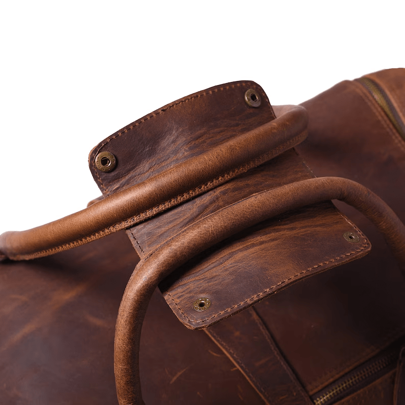 CraftShades Leather Duffle Bag – Elegance and Functionality in One