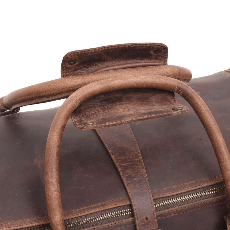 CraftShades Leather Duffle Bag for Men – Stylish and Durable Travel Bag