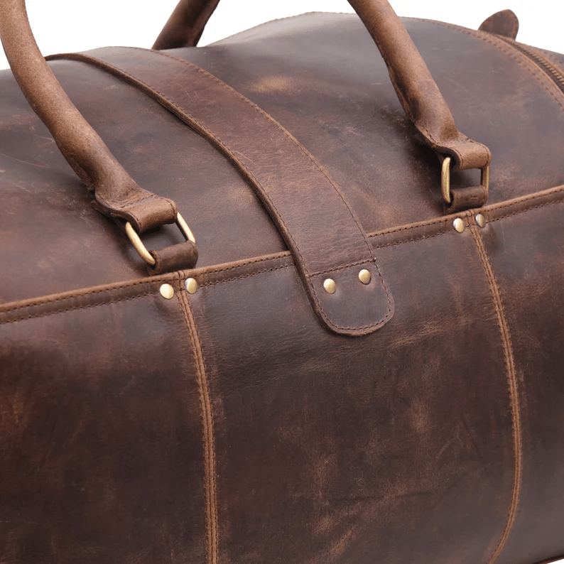 CraftShades Leather Duffle Bag for Men – Stylish and Durable Travel Bag