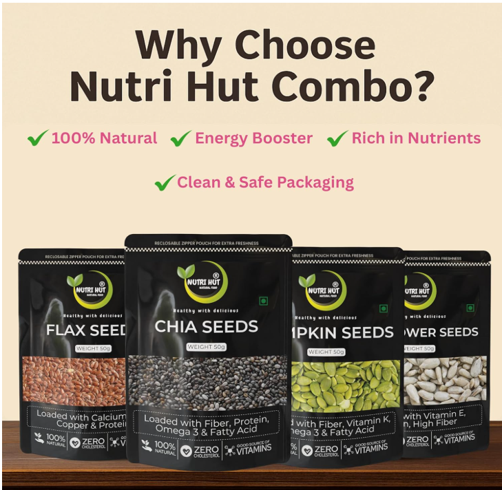 Nutri Hut Seeds Combo - Pack of 4