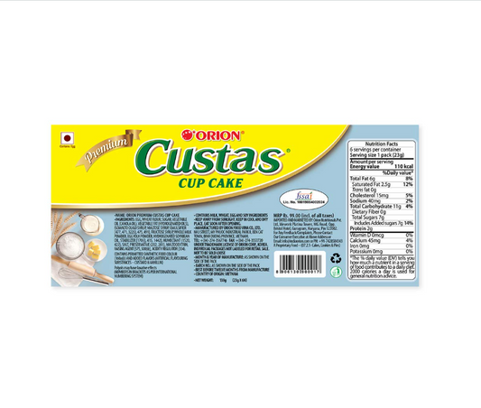 ORION Premium Custas Cupcake - 138g
