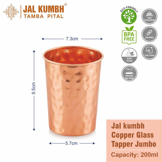 Tosaa Jalkumbh Copper Glass Tapper Jambo