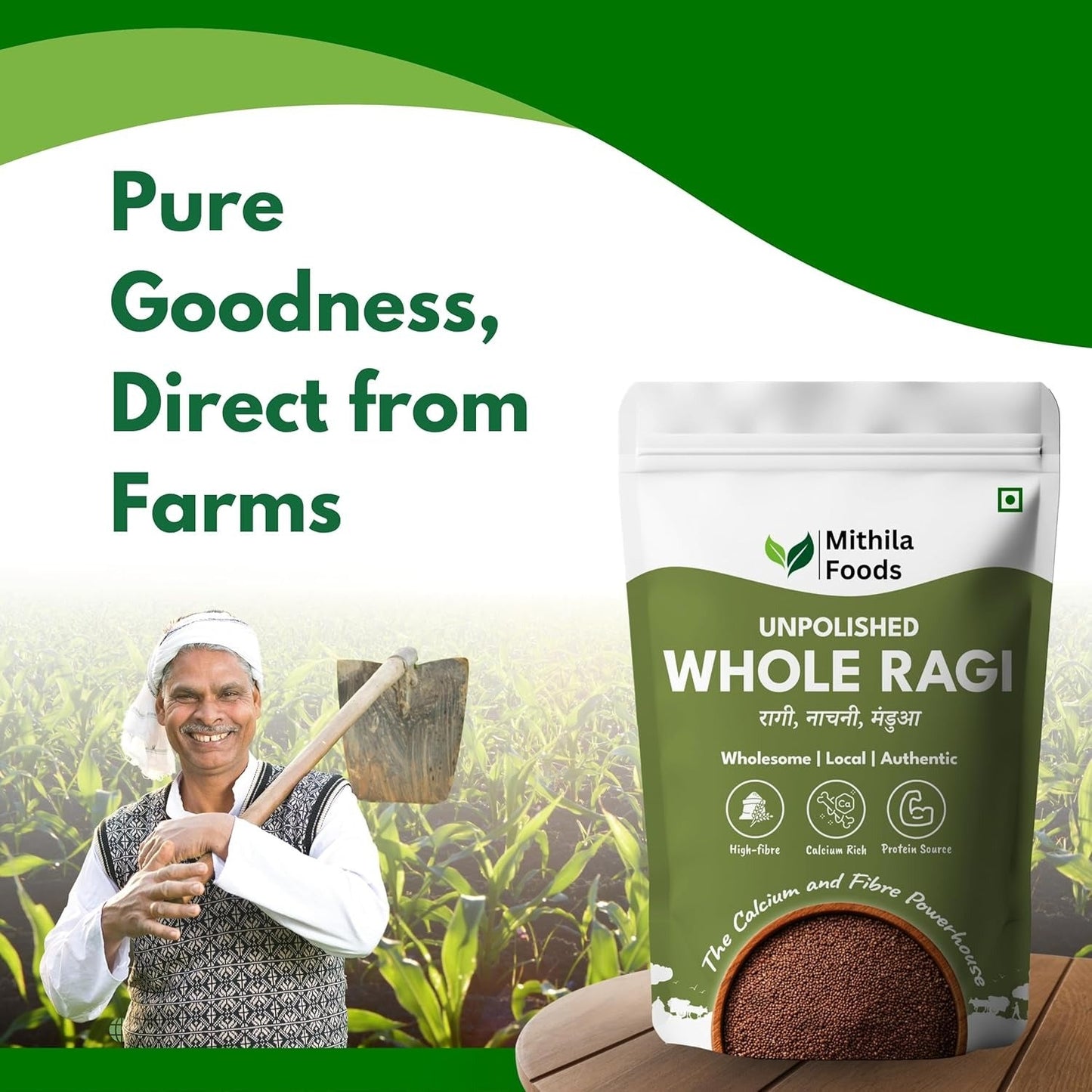 Mithila Foods Unpolished Whole Ragi