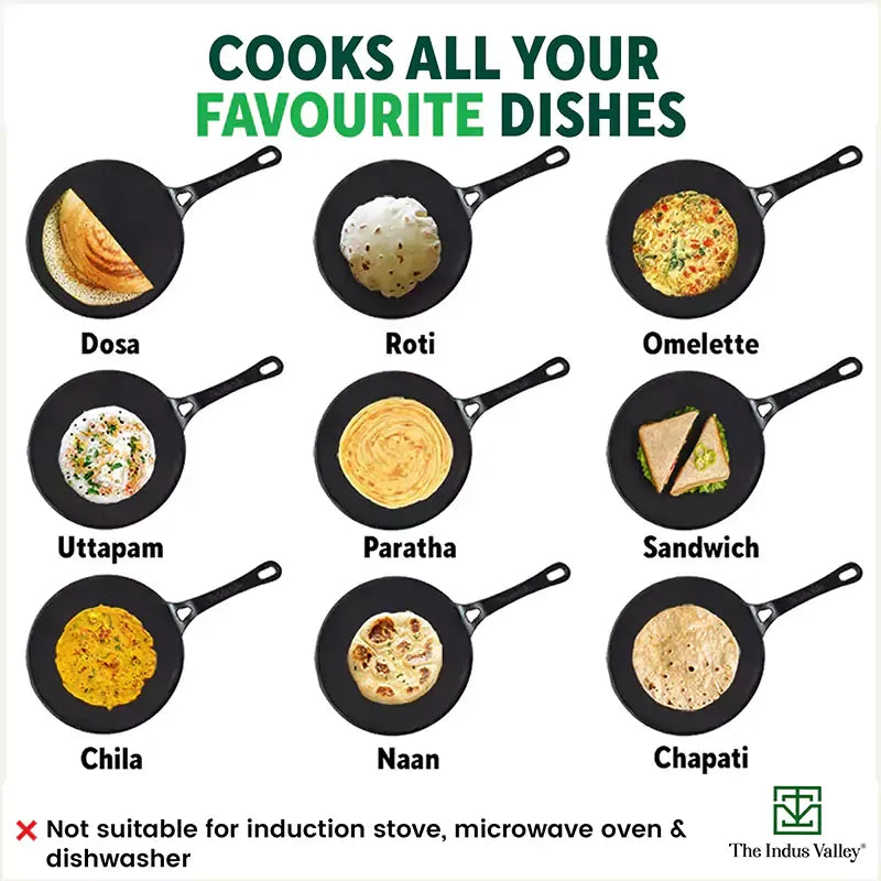 Tosaa Non-Stick Die Cast Mini Pan 17cm Black