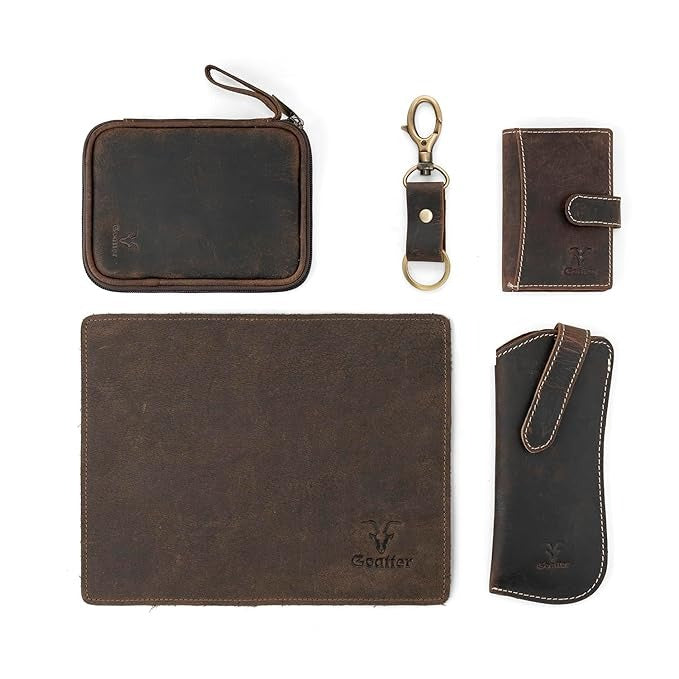 Leather Gift Hamper for Men,Tech Organizer for Travel and Daily Use