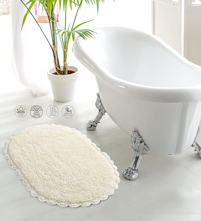 Sashaa World Super Soft Reversible Bath Mat/bathroom Rug