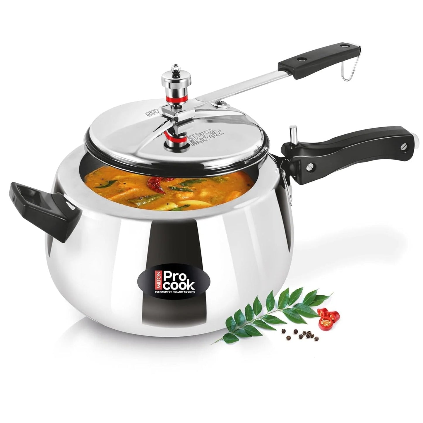 Milton ProCook Curve Aluminium Inner Lid Induction Pressure Cooker
