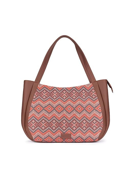Zouk Jute Handcrafted Vegan Leather Women's Shoulder Luna Handbags