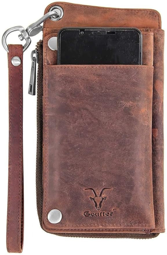 Hunter Leather Phone & Passport Holder Wallet/Card Holder