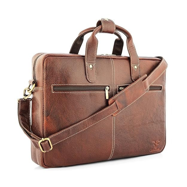 Leather 16" Inch Laptop Messenger Bag/Office Bag For Men