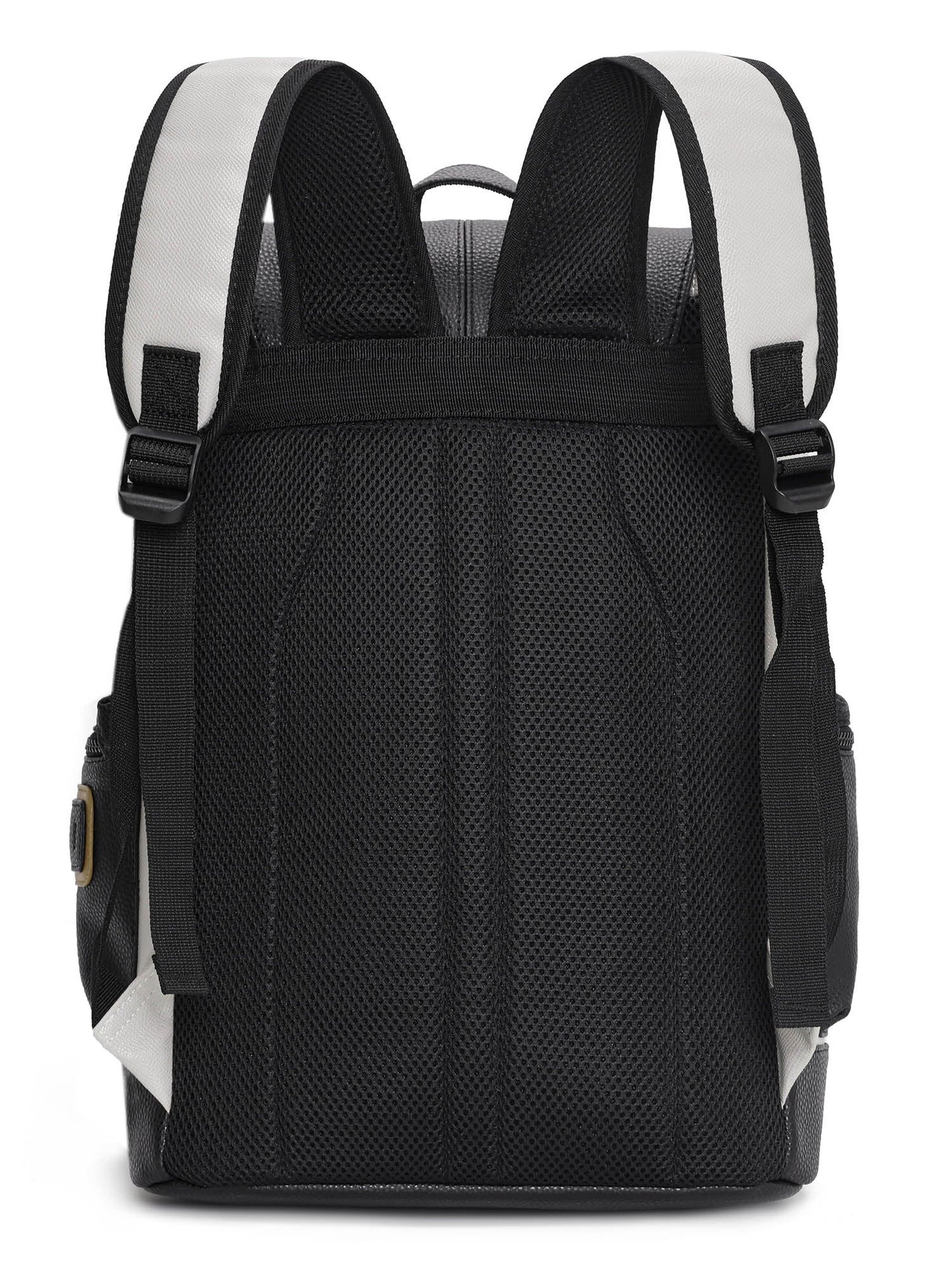 FUR JADEN Vegan Leather Anti Theft Casual Laptop Backpack with 15.6 Inch Laptop Pocket