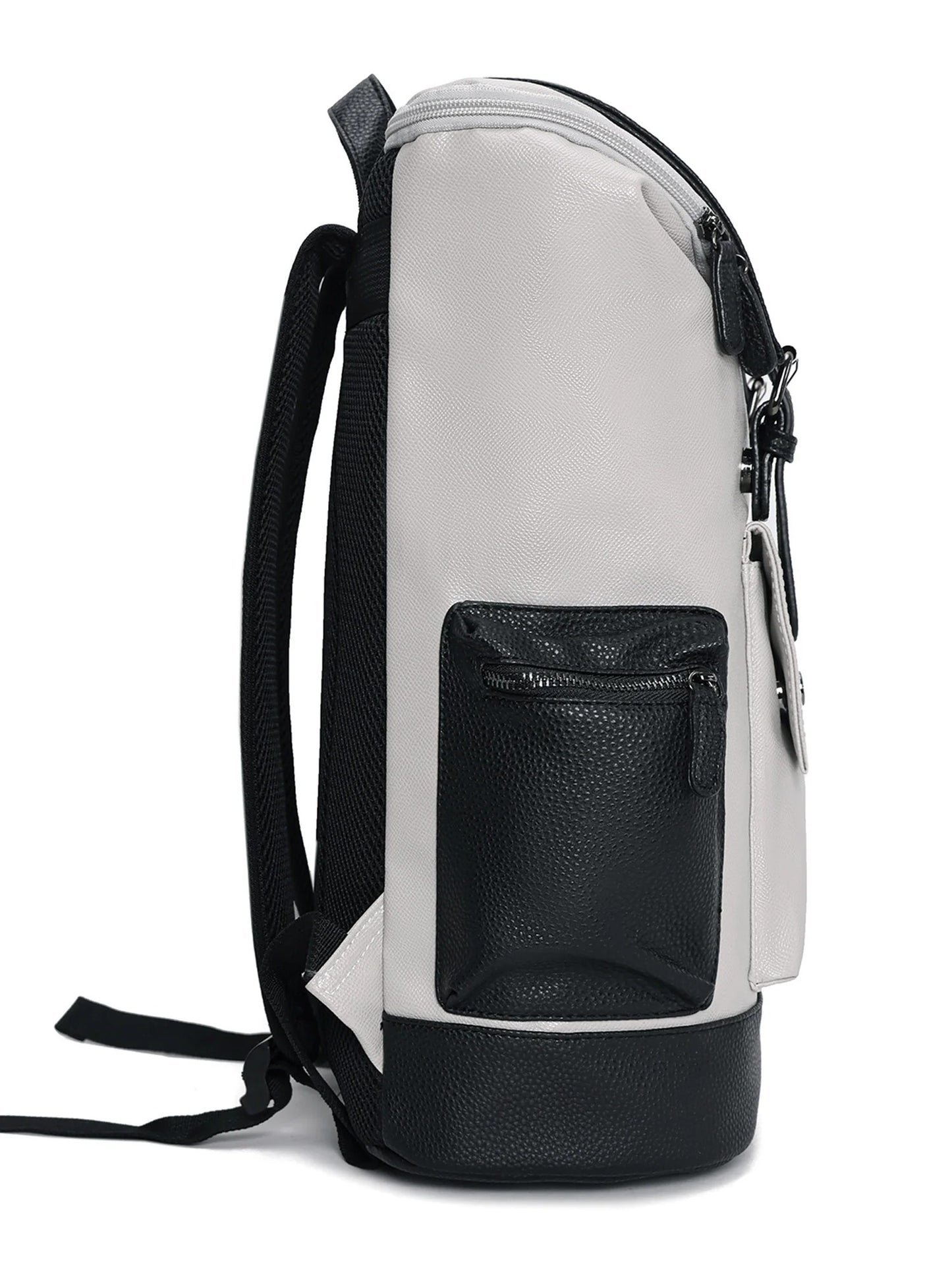 FUR JADEN Vegan Leather Anti Theft Casual Laptop Backpack with 15.6 Inch Laptop Pocket