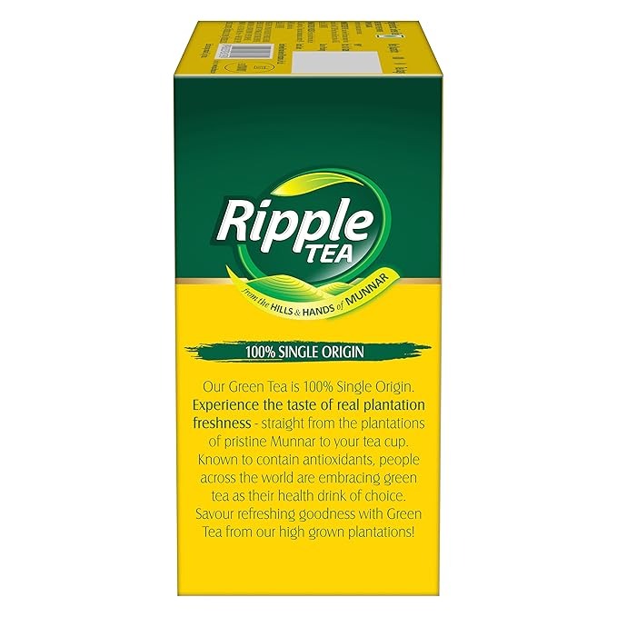 Ripple Green Tea Bags - 100 Tea Bags (1.3gm Each)