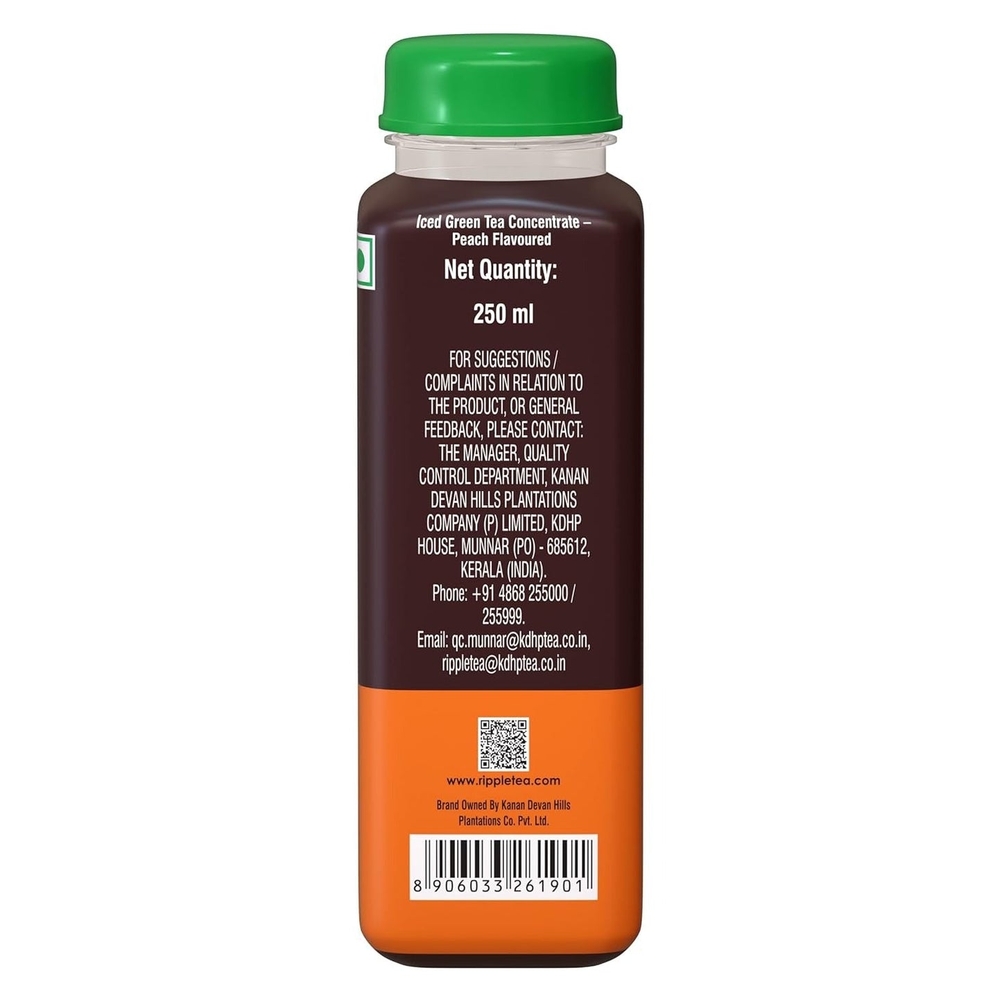 Ripple Green Ice Tea Peach Flavoured Liquid Concentrate - 250ml