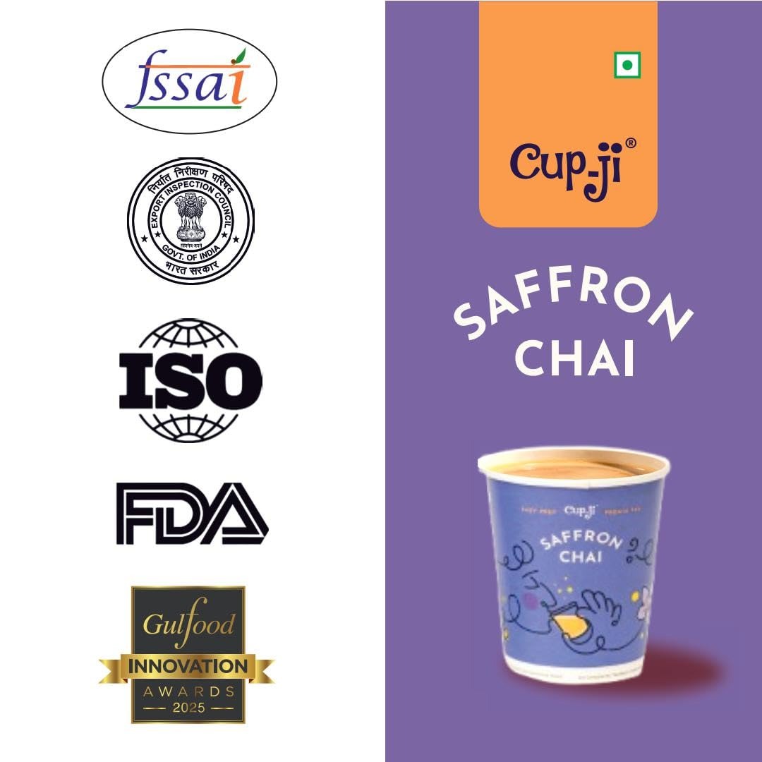 Cup-Ji Saffron Chai Premix Cups - 7 Cups