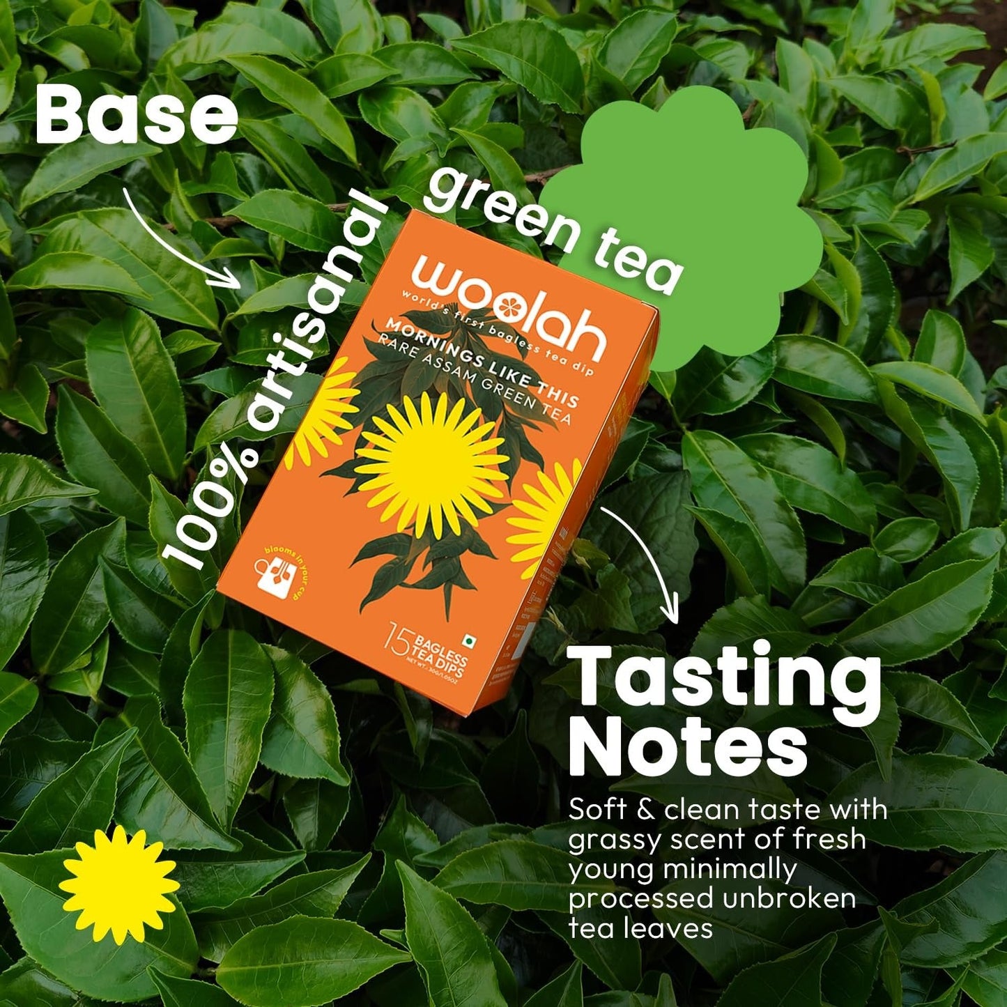 Woolah Rare Assam Green Tea With Tulsi