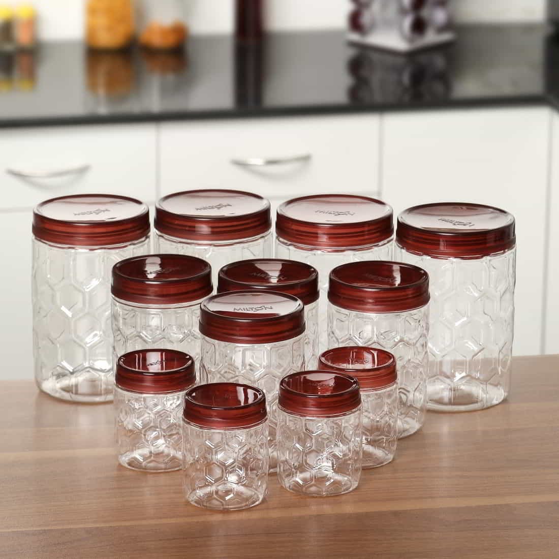 Milton Hexa PET Airtight Storage Jars