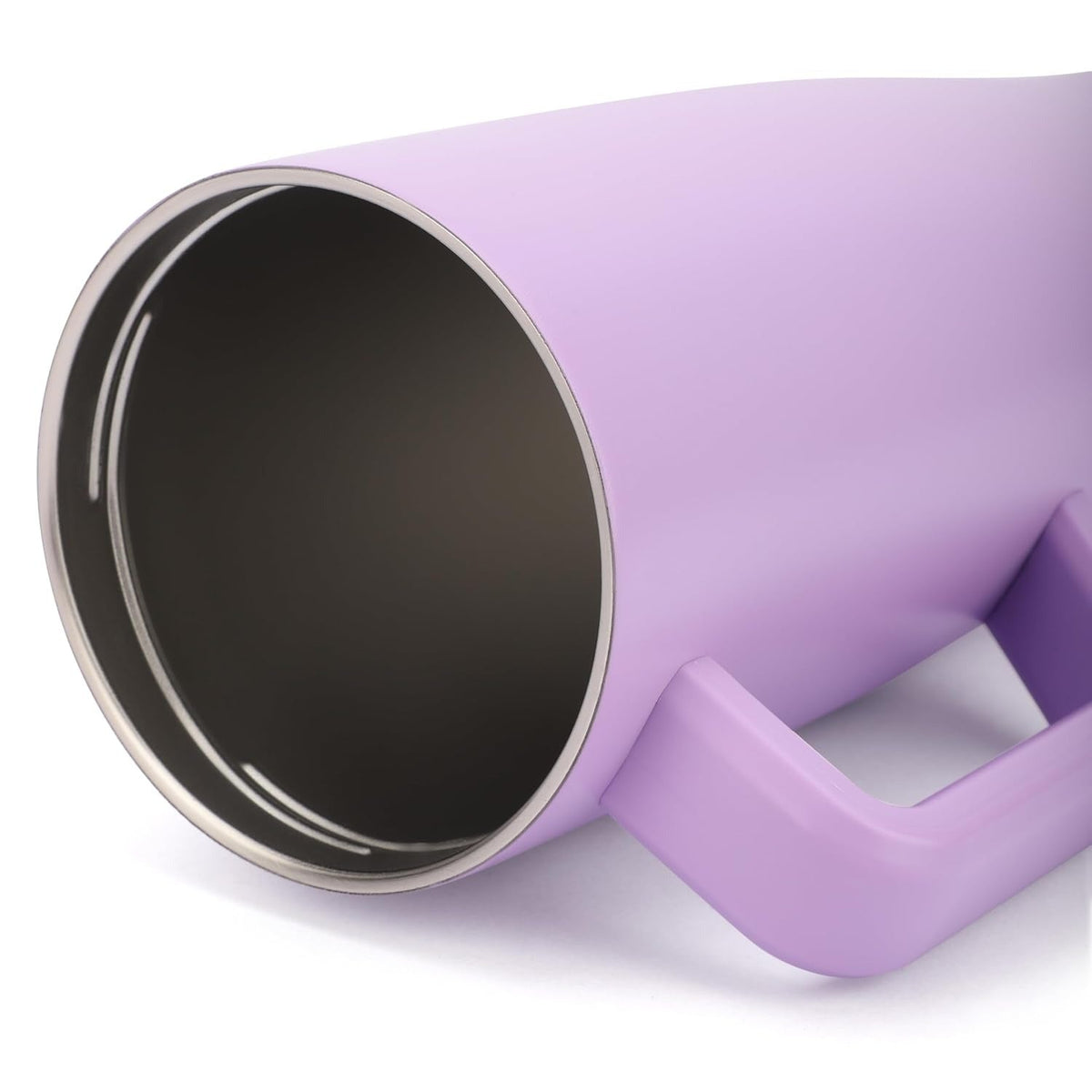 House of Quirk 1200ML Tumbler with Handle and 2 Straw Flip Lid - Lavender