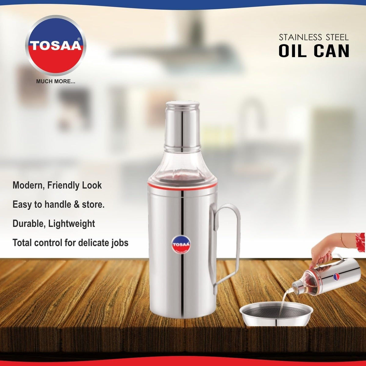 Tosaa Stainless Steel Oil Dispenser 1000ml