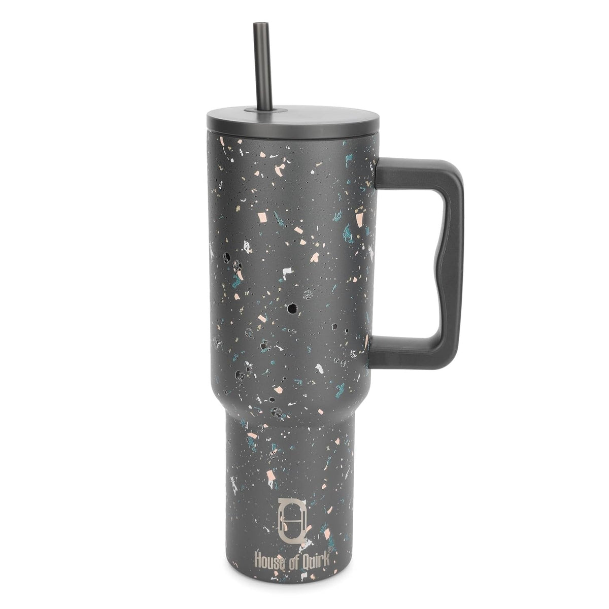 House of Quirk 1200ML Stainless Steel Tumbler with Handle - Grey Paint