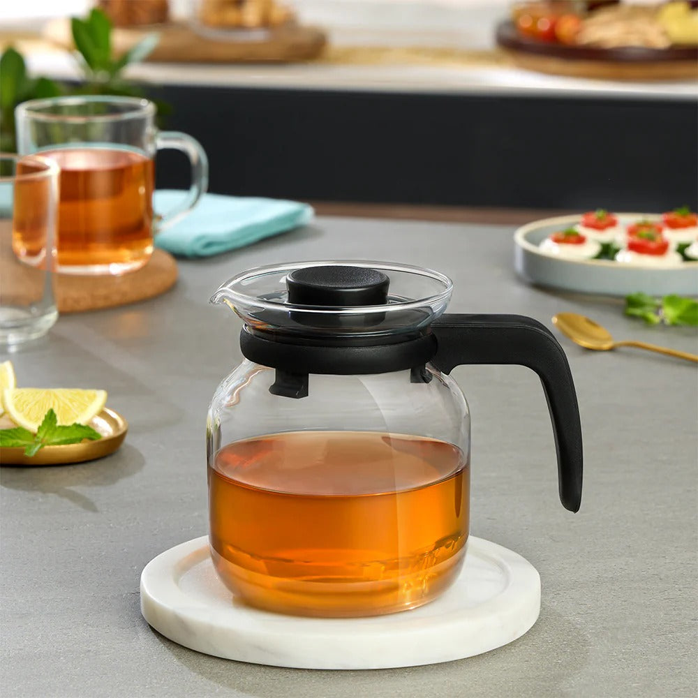 Borosil Glass Kettle Tea Coffee Teapot Carafe 650ml