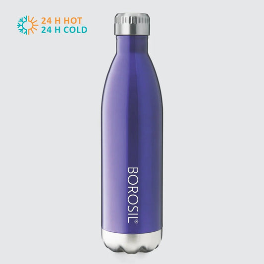 Borosil Bolt Insulated Bottle Trans Blue 500ml