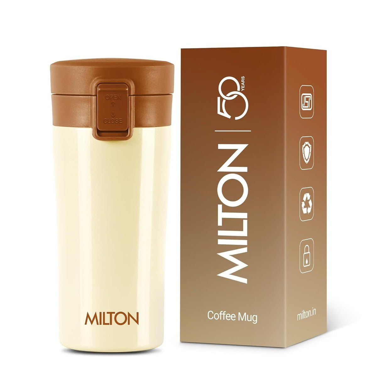 MILTON Thermosteel Vacuum Insulated Stainless Steel Coffee Mug