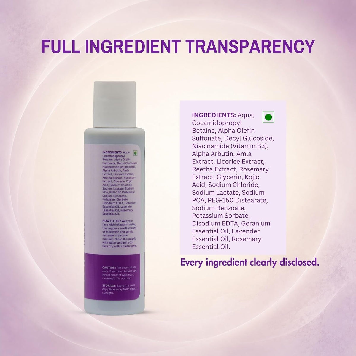 Greenviv 2% Alpha Arbutin + 1% Kojic Acid + 3% Niacinamide Anti-Pigmentation Face Wash - 100 ml