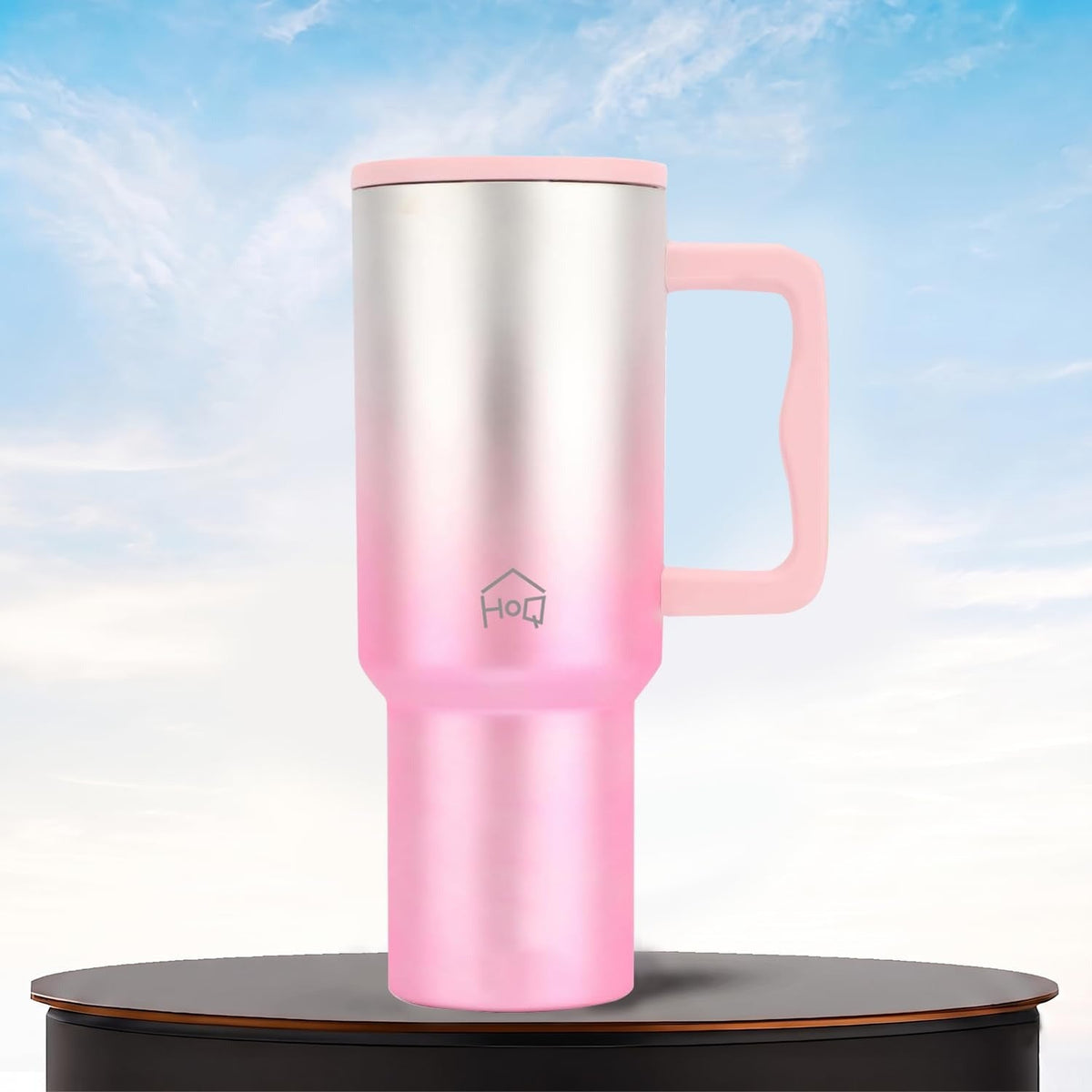 House of Quirk 1200ML Stainless Steel Tumbler with Handle - Electric Pink