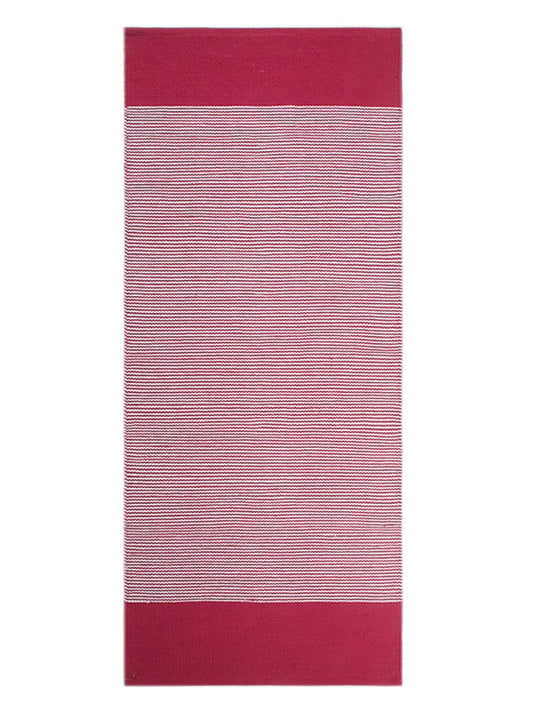 Saral Home Mid Stripe Cotton Anti Slip Yoga Mat/Runner