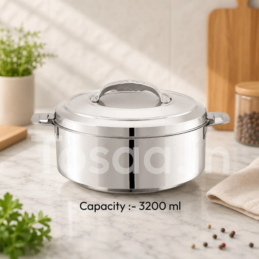 Tosaa Hot & Fresh Thermoware Casserole 19000ml Stainless Steel