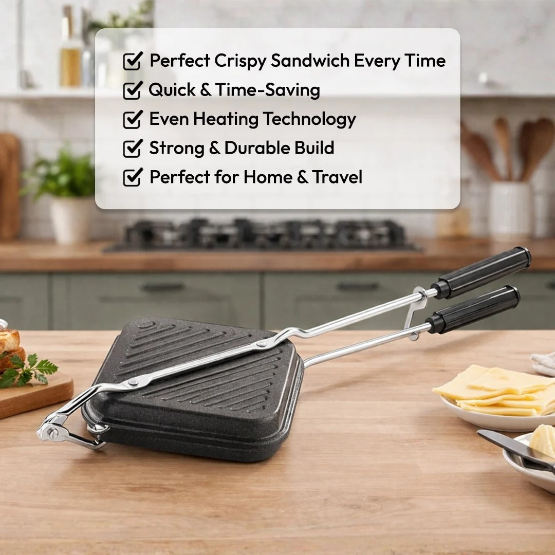 Tosaa Regular Gas Sandwich Toaster Non-Stick Black