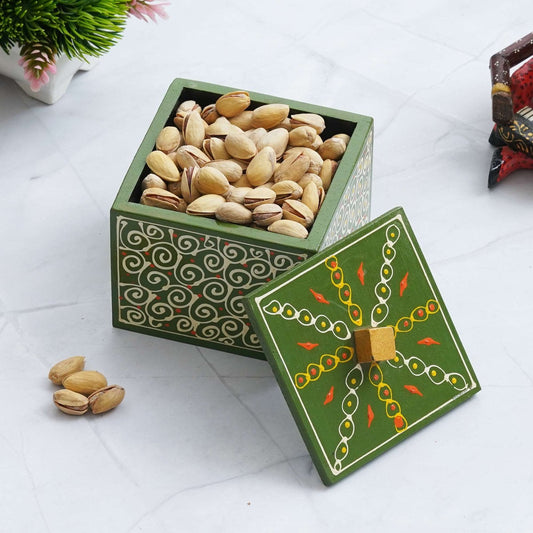 Handcrafted Wooden Dry Fruit Box: Elegant Storage for Healthy Treats