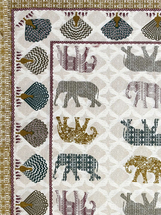 100% Pure Cotton Traditional Printed Bedsheet for Double Bed King Size Bedsheet with 2 Pillow Covers