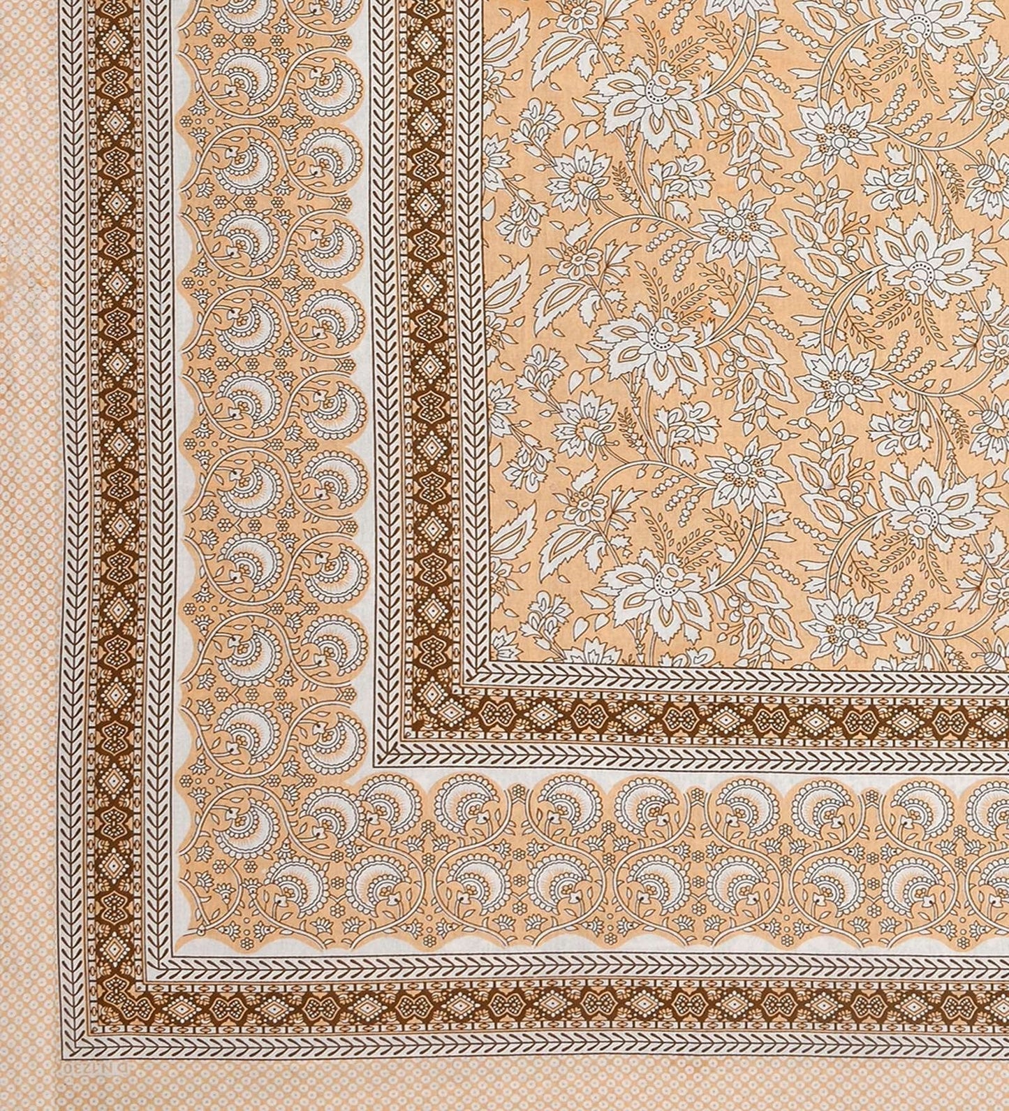 100% Pure Cotton Traditional Printed Bedsheet for Double Bed King Size Bedsheet with 2 Pillow Covers